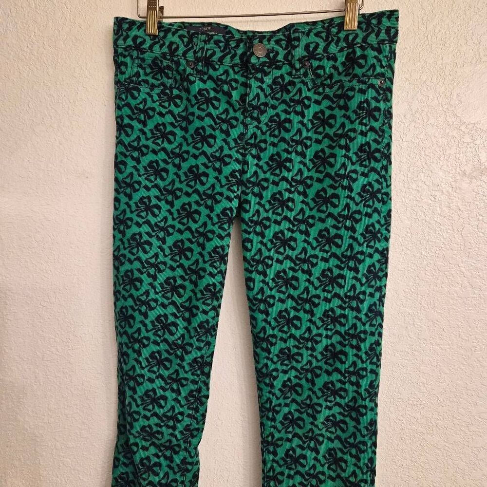 J. Crew Holiday Christmas Ribbon Bow Corduroy Pants: Unique Fun Statement Piece